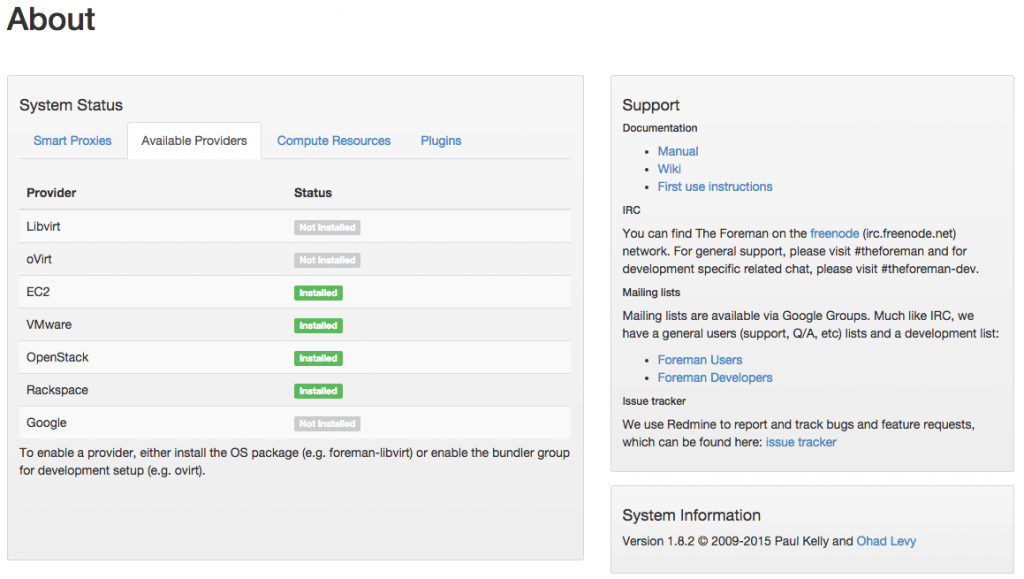 Foreman VMware Support