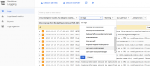 Cloud Console Stackdriver Logging UI