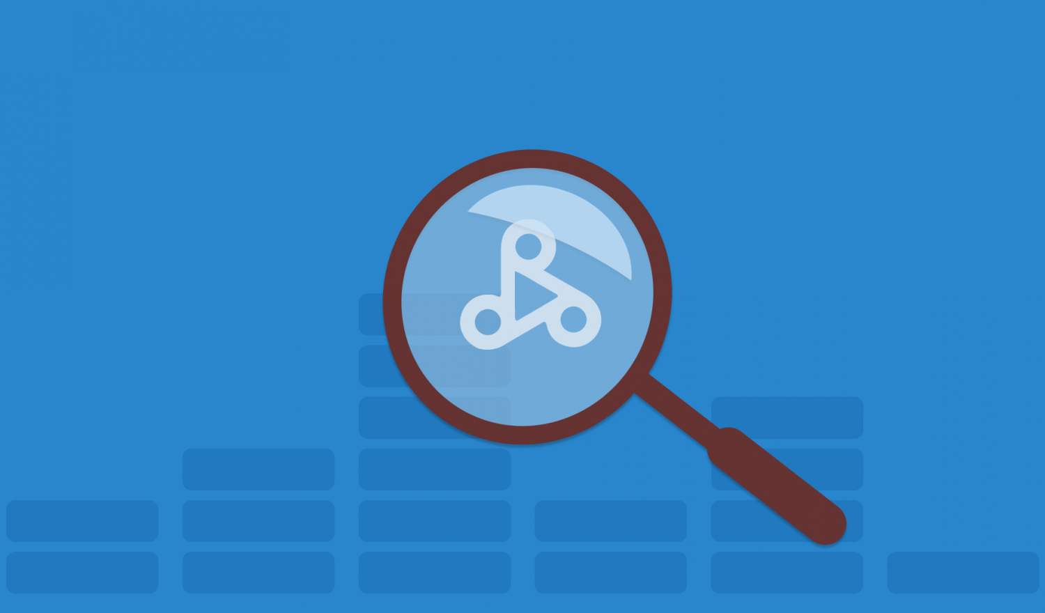 A magnifying glass looking at the dataproc icon