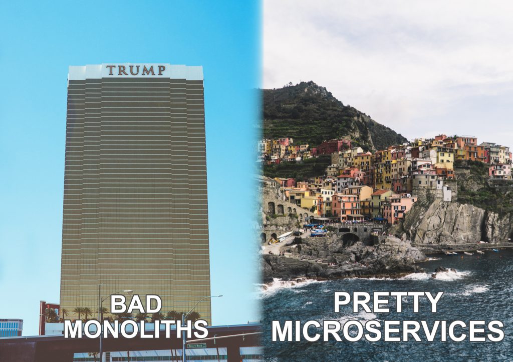 monoliths vs. microservices
