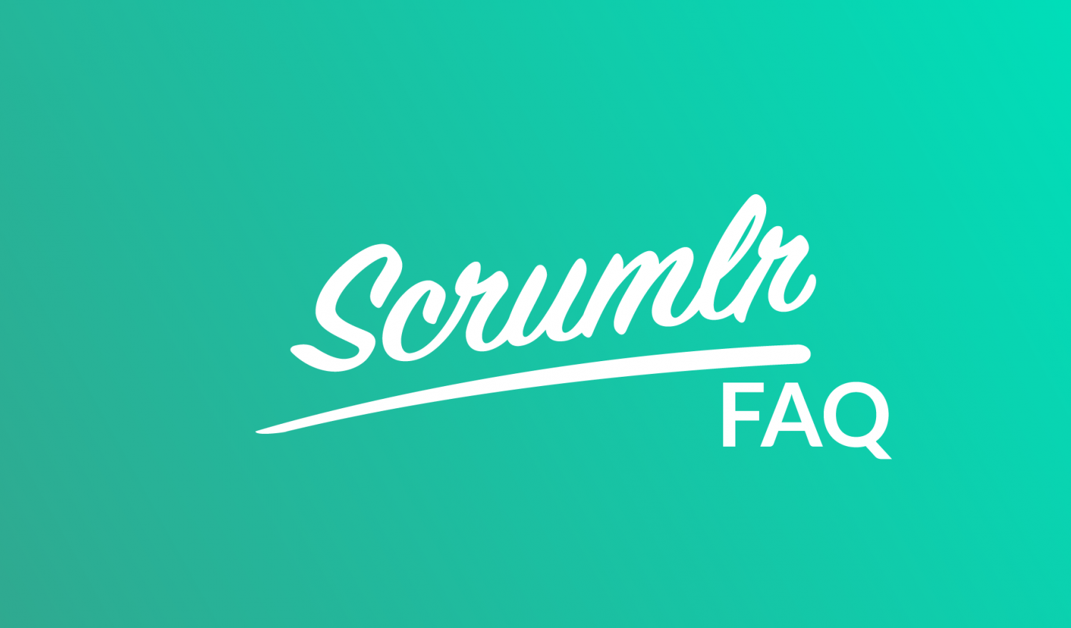 Scrumlr FAQ Logo auf Türkis