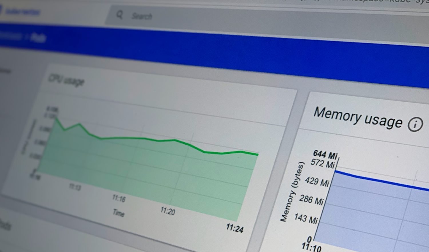 Ein Screen mit Kubernetes Dashboard