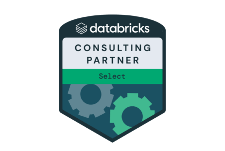 Ein Abzeichen mit dem Logo von Databricks, das den Status 