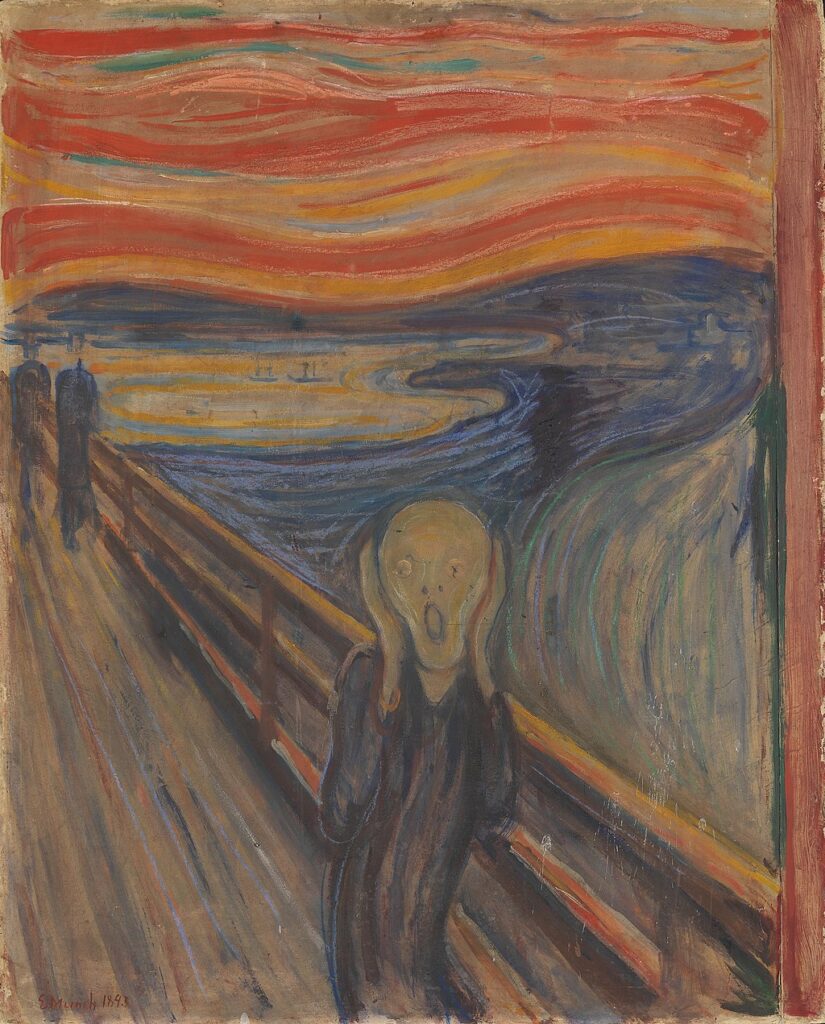 A scan of the iconic 1893 version of The Scream painting of Edvard Munch