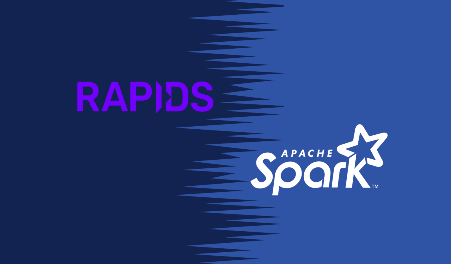Rapids and Spark Logo an blue background