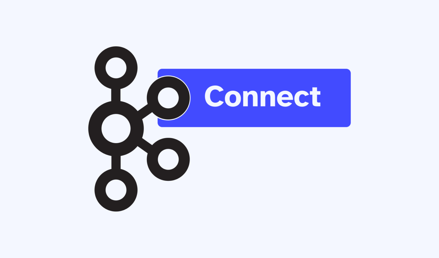 Ein Connector schmiegt sich um einen Ring des Kafka-Logos.