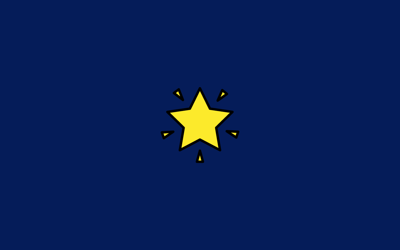 Gelber Stern auf blauem Grund