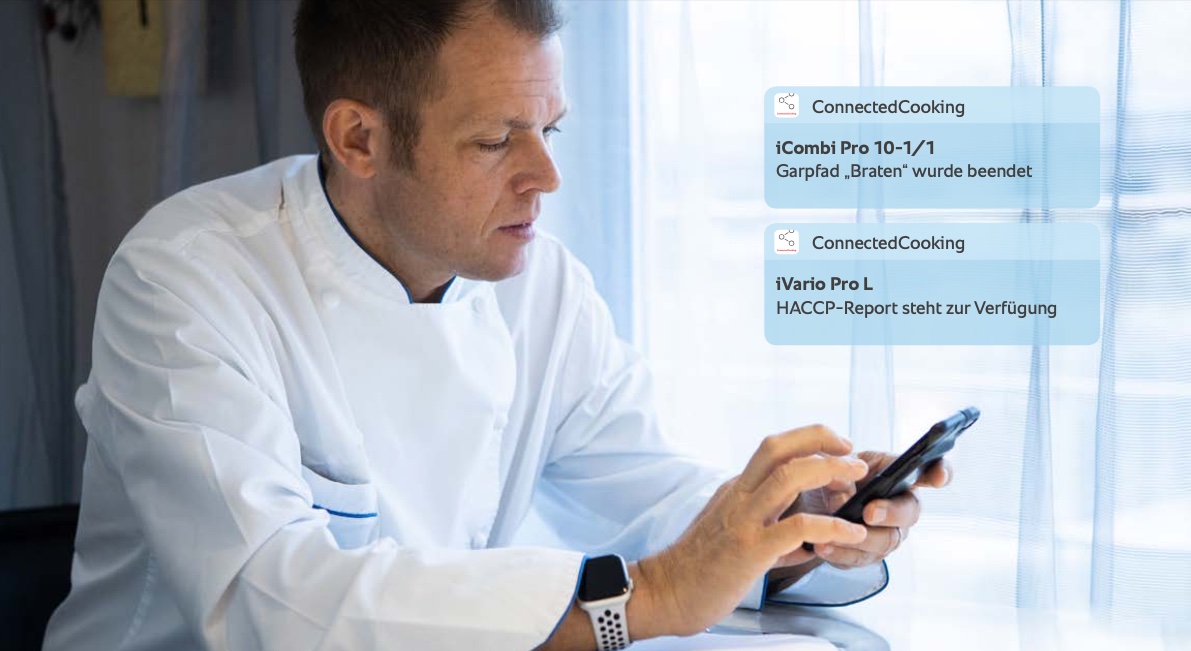 Benachrichtigungen von Connected Cooking auf dem Smartphone