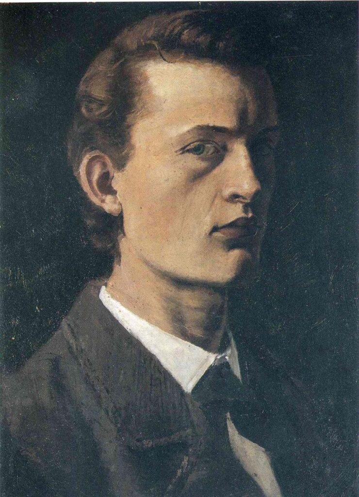 Self-Portrait of Edvard Munch.