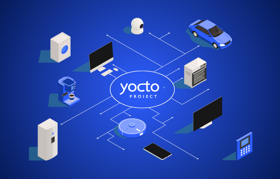 Illustration von verschiedenen Hardware-Systemen und Anwendungsfällen für The Yocto Project